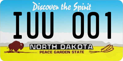 ND license plate IUU001
