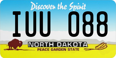 ND license plate IUU088