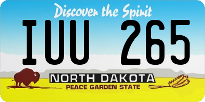 ND license plate IUU265