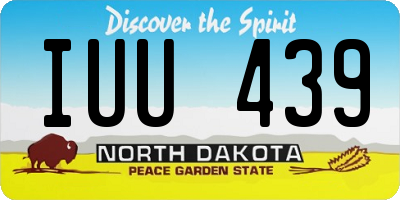ND license plate IUU439