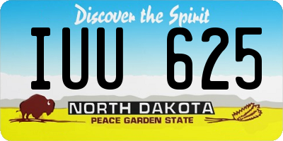 ND license plate IUU625