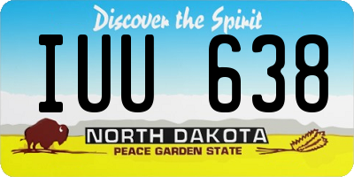 ND license plate IUU638