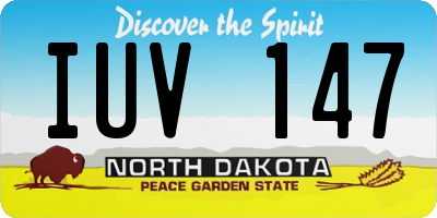 ND license plate IUV147