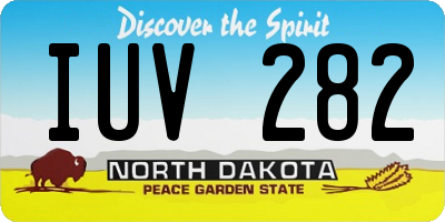 ND license plate IUV282
