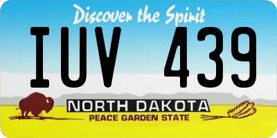 ND license plate IUV439