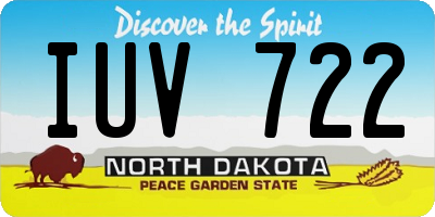 ND license plate IUV722