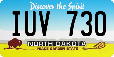 ND license plate IUV730