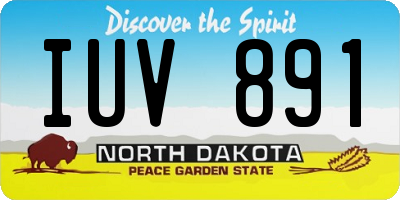 ND license plate IUV891