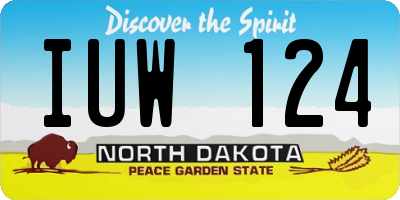 ND license plate IUW124