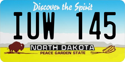 ND license plate IUW145