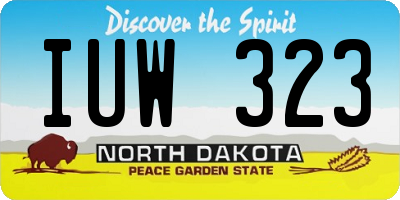 ND license plate IUW323
