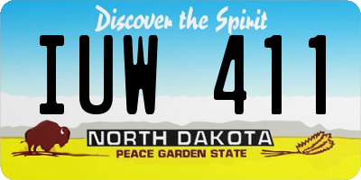 ND license plate IUW411