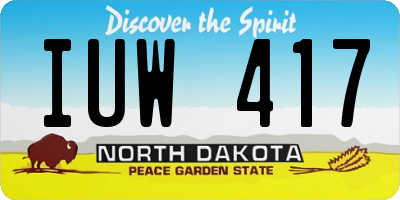 ND license plate IUW417