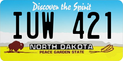 ND license plate IUW421