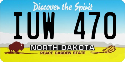 ND license plate IUW470