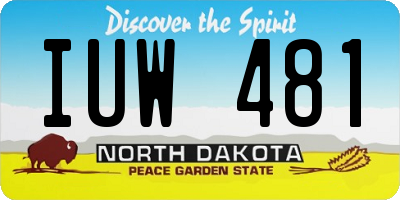 ND license plate IUW481