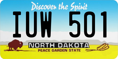ND license plate IUW501