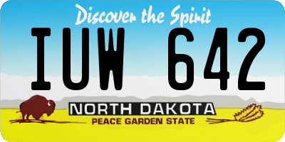 ND license plate IUW642