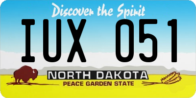 ND license plate IUX051