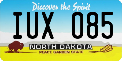 ND license plate IUX085
