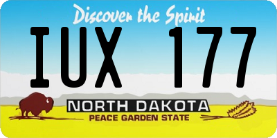 ND license plate IUX177