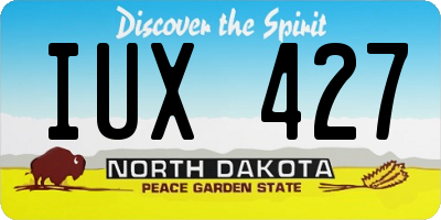 ND license plate IUX427