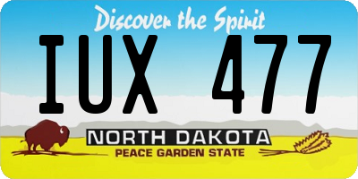 ND license plate IUX477