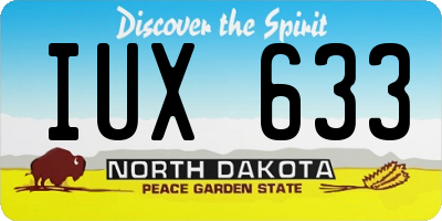 ND license plate IUX633