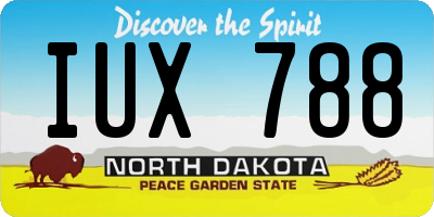 ND license plate IUX788