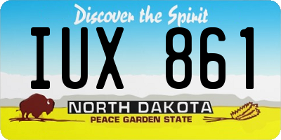 ND license plate IUX861