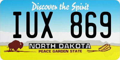 ND license plate IUX869