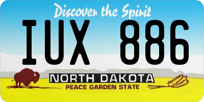 ND license plate IUX886