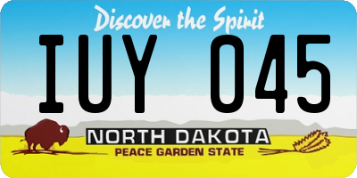 ND license plate IUY045