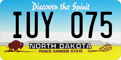 ND license plate IUY075