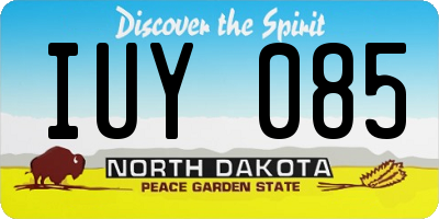 ND license plate IUY085