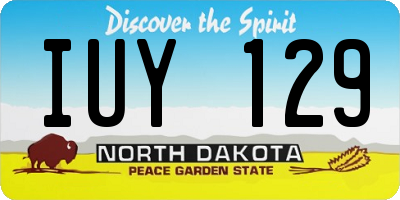 ND license plate IUY129
