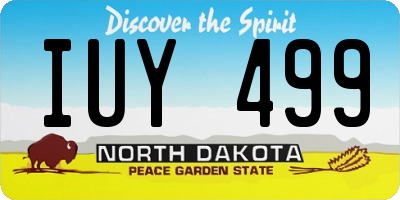 ND license plate IUY499