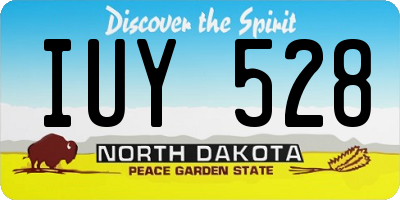 ND license plate IUY528