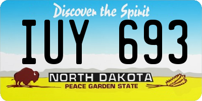 ND license plate IUY693