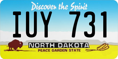 ND license plate IUY731