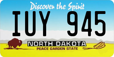 ND license plate IUY945