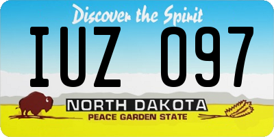 ND license plate IUZ097
