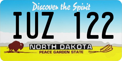ND license plate IUZ122