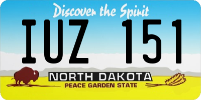 ND license plate IUZ151