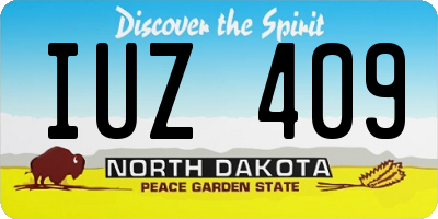 ND license plate IUZ409