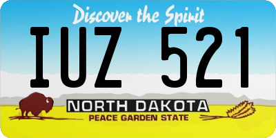 ND license plate IUZ521