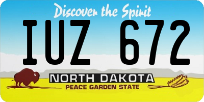 ND license plate IUZ672