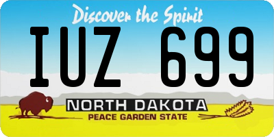 ND license plate IUZ699