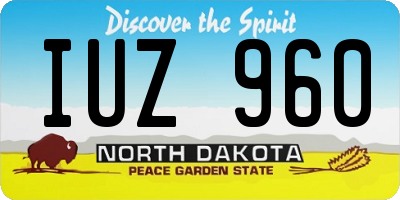 ND license plate IUZ960