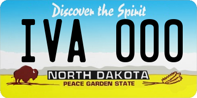 ND license plate IVA000